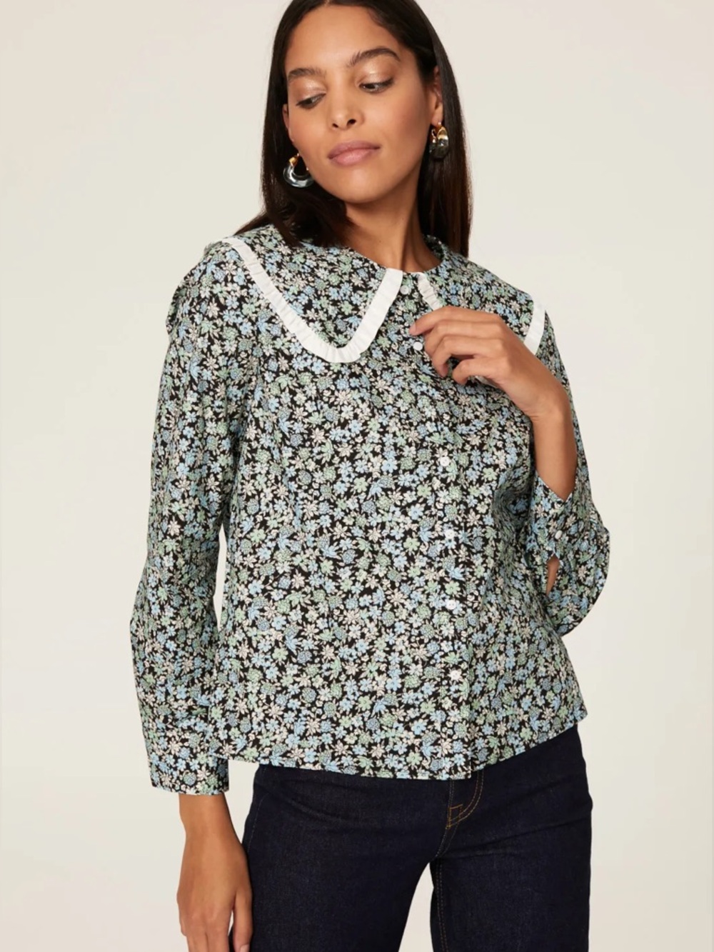 Maje City Collared Top